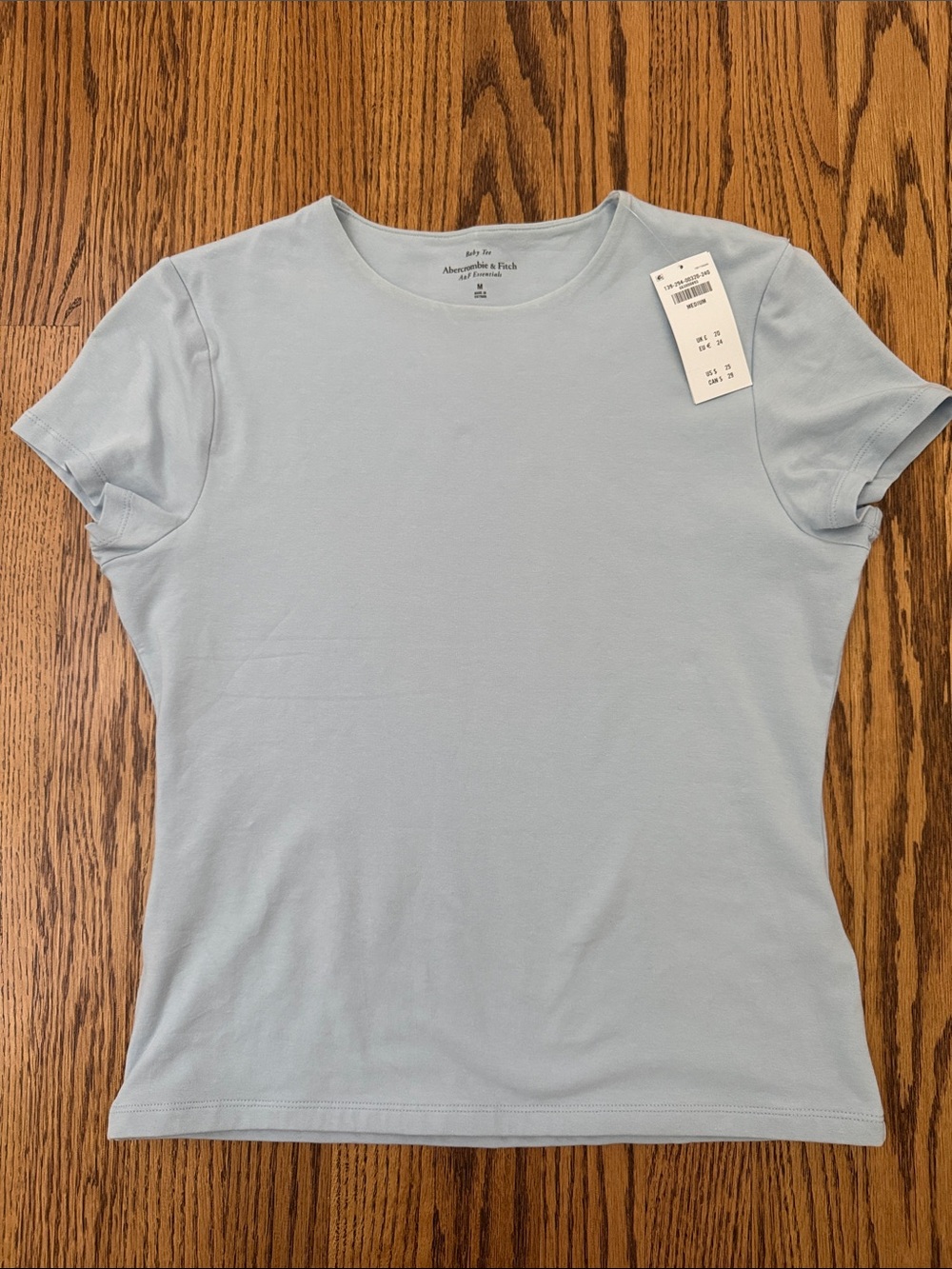 Abercrombie & Fitch Light Blue Short Sleeve Crewneck Tee